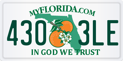 FL license plate 4303LE