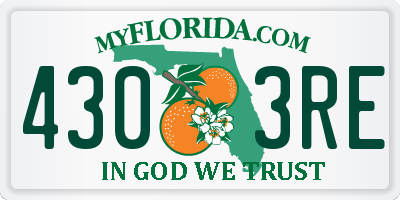 FL license plate 4303RE