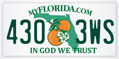 FL license plate 4303WS