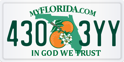 FL license plate 4303YY