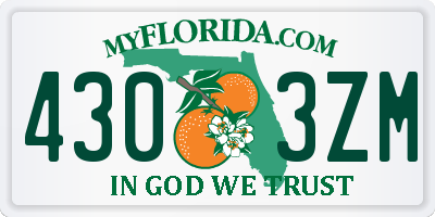 FL license plate 4303ZM