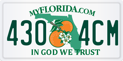 FL license plate 4304CM