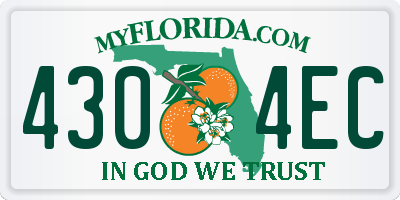 FL license plate 4304EC