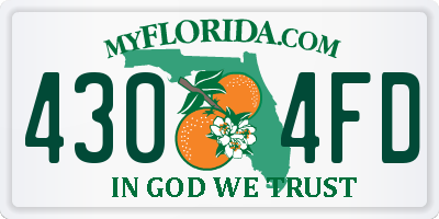 FL license plate 4304FD