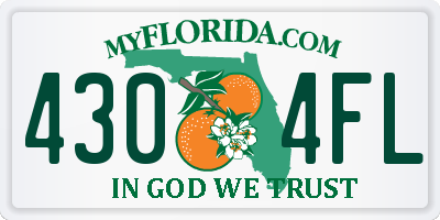 FL license plate 4304FL