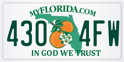 FL license plate 4304FW