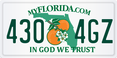 FL license plate 4304GZ