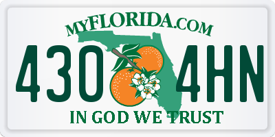 FL license plate 4304HN
