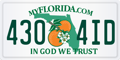 FL license plate 4304ID