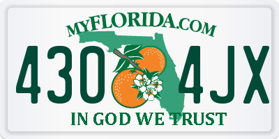 FL license plate 4304JX