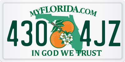 FL license plate 4304JZ