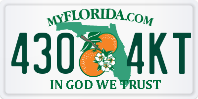 FL license plate 4304KT