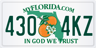FL license plate 4304KZ