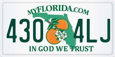 FL license plate 4304LJ