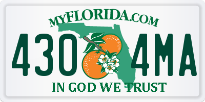 FL license plate 4304MA