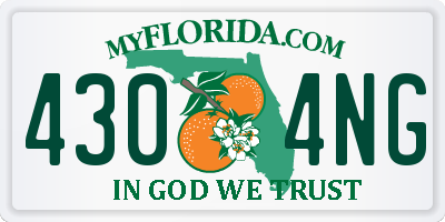 FL license plate 4304NG