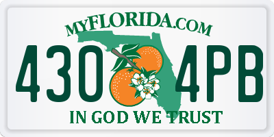 FL license plate 4304PB