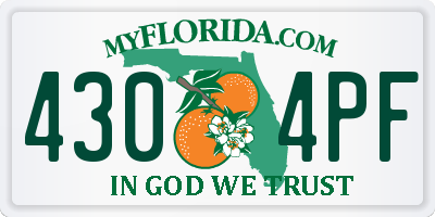 FL license plate 4304PF