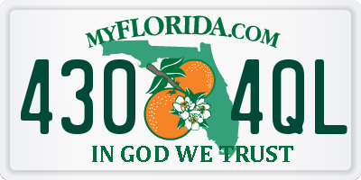 FL license plate 4304QL