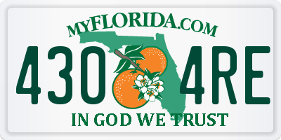 FL license plate 4304RE