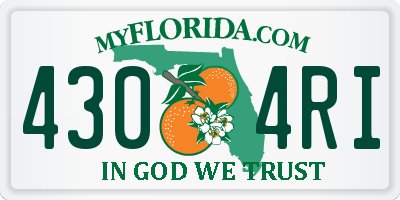 FL license plate 4304RI