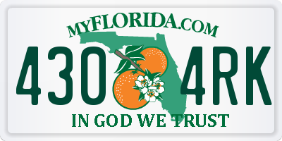 FL license plate 4304RK