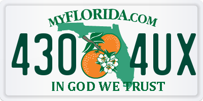 FL license plate 4304UX