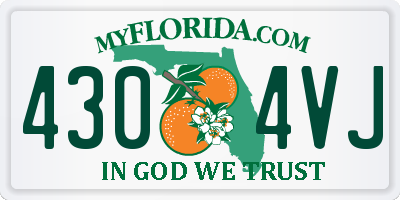 FL license plate 4304VJ