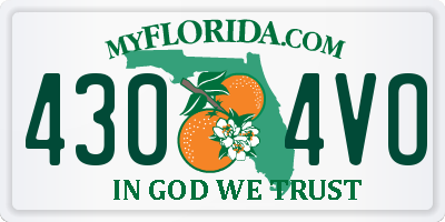 FL license plate 4304VO