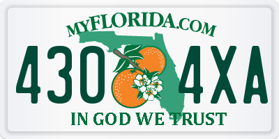 FL license plate 4304XA