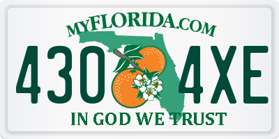 FL license plate 4304XE