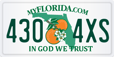 FL license plate 4304XS