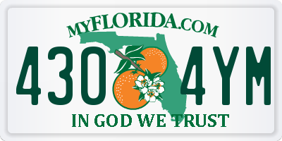 FL license plate 4304YM