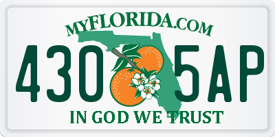 FL license plate 4305AP