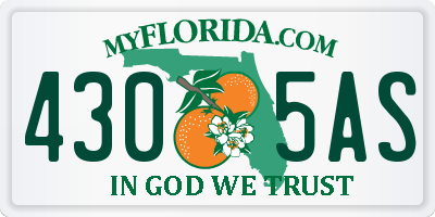 FL license plate 4305AS