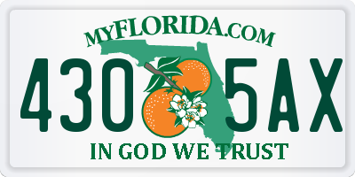 FL license plate 4305AX