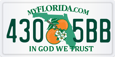 FL license plate 4305BB