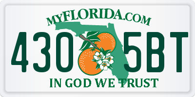 FL license plate 4305BT