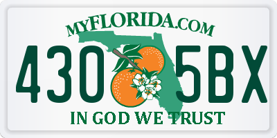 FL license plate 4305BX