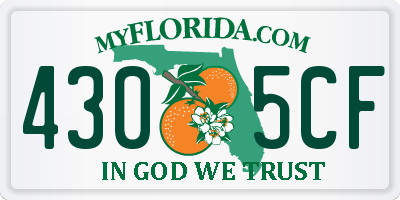 FL license plate 4305CF