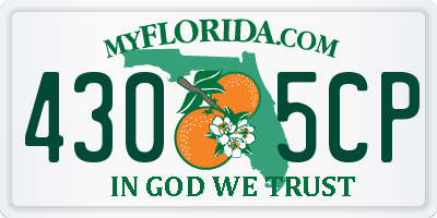 FL license plate 4305CP