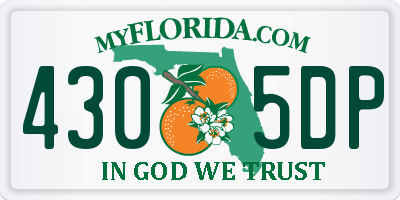 FL license plate 4305DP