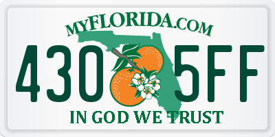 FL license plate 4305FF