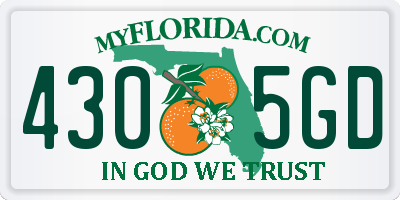FL license plate 4305GD