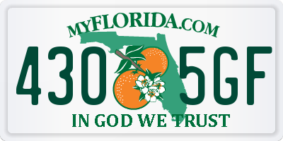 FL license plate 4305GF