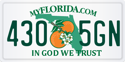 FL license plate 4305GN