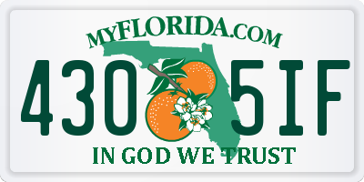 FL license plate 4305IF