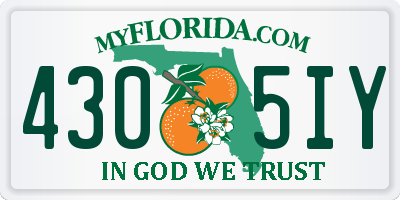 FL license plate 4305IY