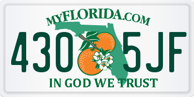 FL license plate 4305JF