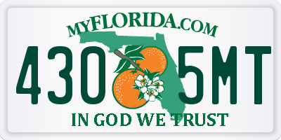 FL license plate 4305MT